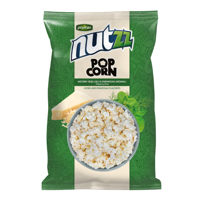 Nutzz Popcorn Mevsim Yeşillikli & Parmesan